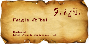 Faigle Ábel névjegykártya