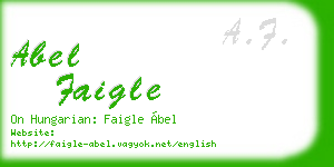 abel faigle business card